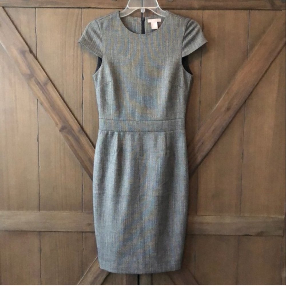 NWOT H&M Herringbone Sheath Dress Size 2